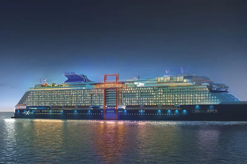  “Celebrity Apex”, da Celebrity Cruises, pronto para navegar  pelos mares do mundo