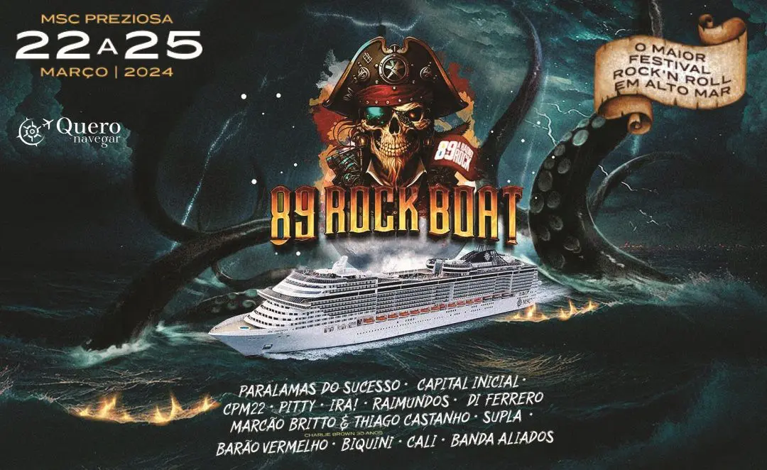89 Rock Boat: agora é a vez do rock em alto-mar - Blog Quero Navegar